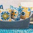 thumbnail image 4 of Juego de 4 Fundas de Almohada Impermeables para Exteriores,18.0x18.0 Pulgada,Fundas Almohada Decorativas con Flores Mandala,Fundas de Almohada con Geométrico Estilo Bohemio, 4 of 5