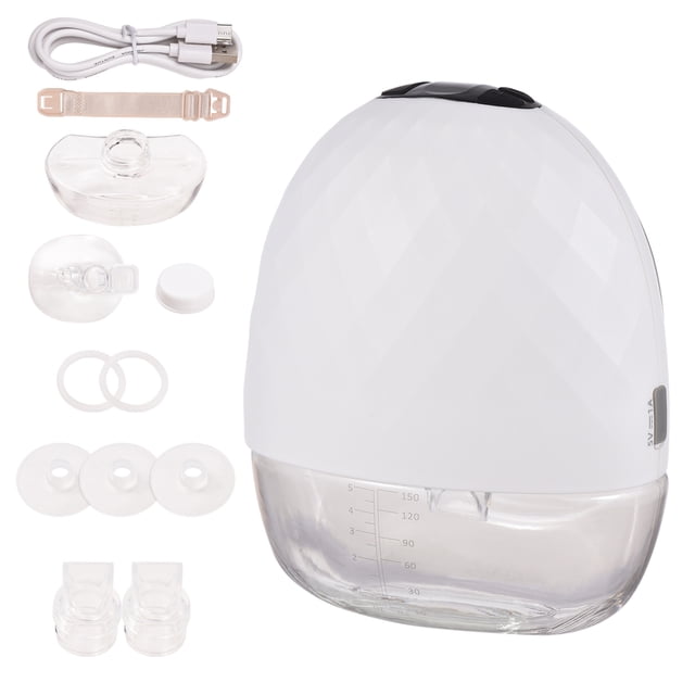 Extractor de leche eléctrico Paquete de 1 extractor de leche portátil portátil Manos libres Extractor de leche eléctrico para amamantar 4 modos 9 Nivel de succión Batería incorporada de bajo ruido con