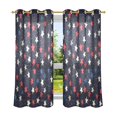 thumbnail image 6 of Yayeee Window Curtains Light Filtering 63"x42" Grommet Panel Pair Home Living Room Decor, Red Starry Pattern, 6 of 7