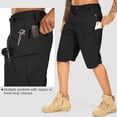 thumbnail image 3 of Pantalones cortos tácticos Jessie Kidden 6223 para hombre, color negro, talla 38, 3 of 9
