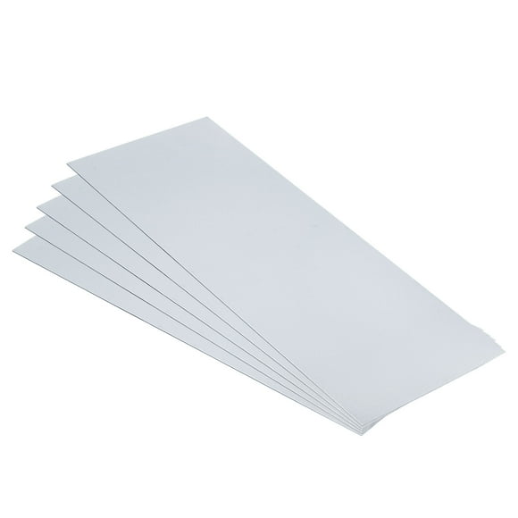 Unique Bargains 5pcs Galvanized Steel Sheet, 10x25cm Metal Sheet Galvanized Steel Plate Panels 0.8mm Thick for Roof Flashing
