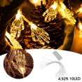thumbnail image 1 of POINTERTECK Decoration String Light 1.65M GhostHand String Lights Battery And Solar Powered String Lights For Outdoor Decorations Home & Garden Blue One Size, 1 of 7