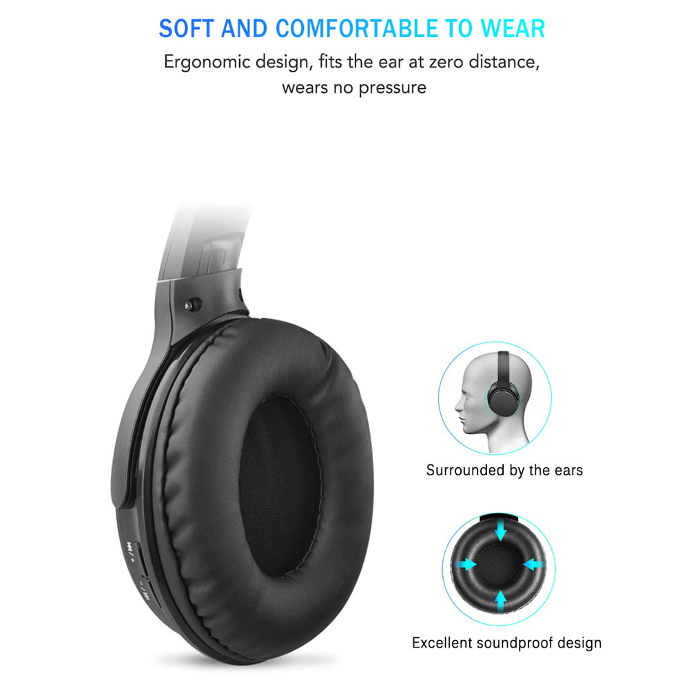 1PC Over Ear Wireless Headphones, In-Ear Headset With Bluetooth 5.0&Mic,10  Meters Effective Connection Distance,Free To Rotate,For Iphone, Xiaomi And  