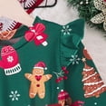 thumbnail image 4 of Drtj Toddler Girls Christmas Dresses Long Sleeve Winter Comfy Active Graphic Outfits, Sized 6-7Y, Color Red Gingerbread Man, 4 of 12