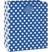 (3 Pack) Royal Blue Polka Dot Gift Bag