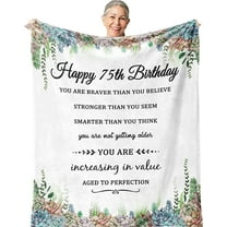 75th Birthday Gifts for Women/Men, Best 75th Birthday Gifts Ideas, Gifts for 75th Birthday, 75th Birthday Gifts for Dad/Mom, Happy 75th Birthday Gifts for Parents/Grandparents, Blanket 60X50in
