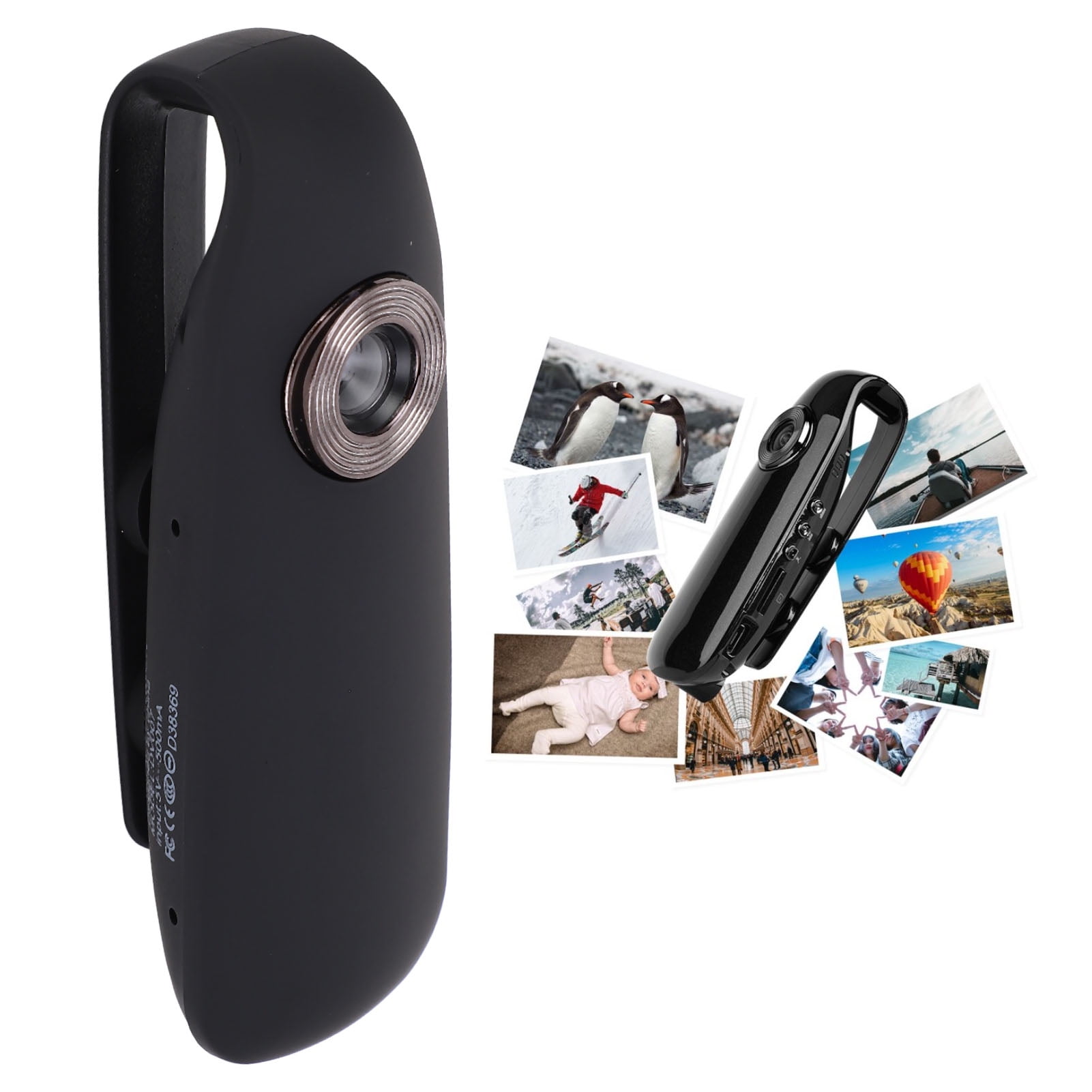 Mini Caméra Corporelle HD 1080p - Détection De Mouvement, Vision Nocturne - Batterie 1000 MAh - Pour Surveillance Maison, Bureau, Portable