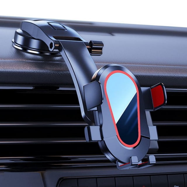 Soporte de teléfono para coche con efecto de gravedad, con efecto cascada y espejo pequeño, de color rojo