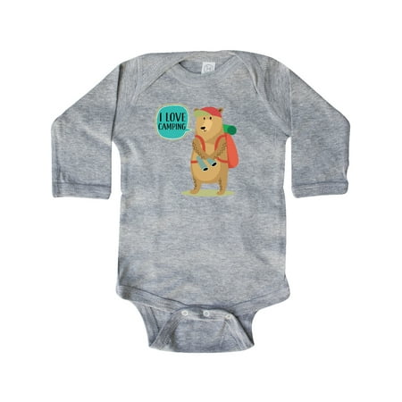 

Inktastic I Love Camping Summer Camp Gift Baby Boy or Baby Girl Long Sleeve Bodysuit