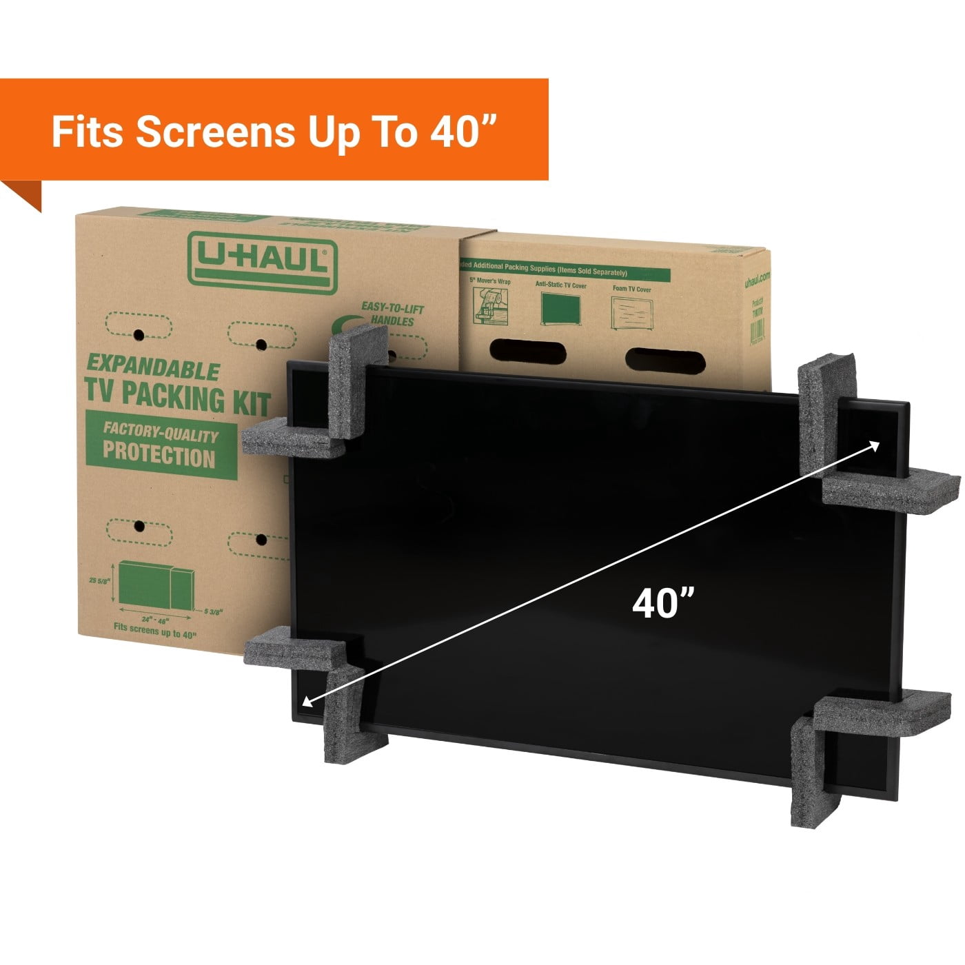 U-Haul Heavy-Duty Expandable TV Moving Box - Medium (Under 40")