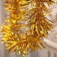 thumbnail image 2 of Christmas Tinsel Garland, Metallic Streamers Christmas Garland, Xmas Tree Tinsel Garlands, Christmas Tinsel Ribbon Garlands, Twist Garland Streamers for Indoor Holiday Party Decoration, Gold, 6pcs, 2 of 6