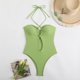 thumbnail image 4 of Trajes de baño de una pieza para mujer, conjuntos de bikini sin espalda con tirantes ajustables a la moda de color sólido para mujer, traje de baño para mujer, 4 of 5