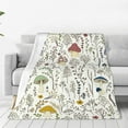thumbnail image 4 of Salouo Colorful Mushrooms and Plants Print Bed Blankets,Flannel Blanket Comfortable Air Conditioning Blanket Lightweight Blanket for Sofa Bed Travel & Couch -80"x60", 4 of 8