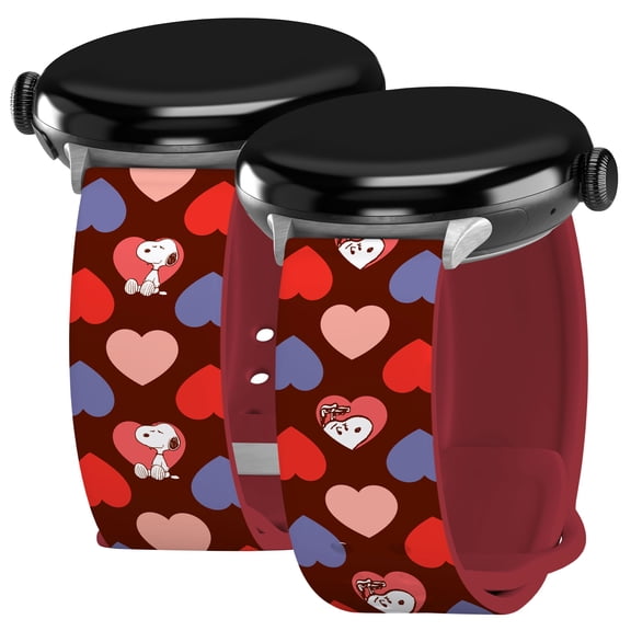 Peanuts Valentines HD Watch Band for Google Pixel Watch 20mm (Long Hearts)