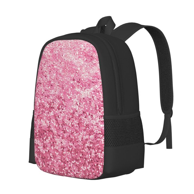 Balery Pink Glitter Mochila para hombre y mujer - Tela Oxford 600D resistente - Gran capacidad, resistente al agua, ideal para la escuela, viajes y senderismo