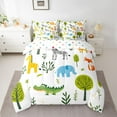 thumbnail image 2 of Castle Fairy Giraffe Elephant Zebra Twin Bedding Sets,Wildlife Bedding Comforter Set, 2 of 8