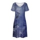 thumbnail image 5 of Vestido Corto de Verano Moda Gradiente Corto de Manga en V Cuello Vestido Casual, Poliéster Ligero de Verano, Lavado de Manos, 5 of 8