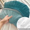 thumbnail image 4 of Cal.King Size Fitted Sheet Set - Teal Blue Ombre 3 Piece Bedding Sets 16" Deep Pocket Fitted Sheet with 2 Pillowcases, Contemporary Gradient Abstract Art Brushed Microfiber Hotel Luxury Bed Sheets, 4 of 9