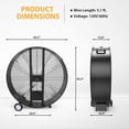 thumbnail image 3 of EastVita 42Inch Industrial Iron Fan for Warehouse and Factory Use, 3 of 5