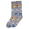 thumbnail image 6 of MeMoi Men's Colorful Food Trucks Bamboo Blend Novelty Crew Sock - Mens - Male, 10-13, Black, 6 of 7