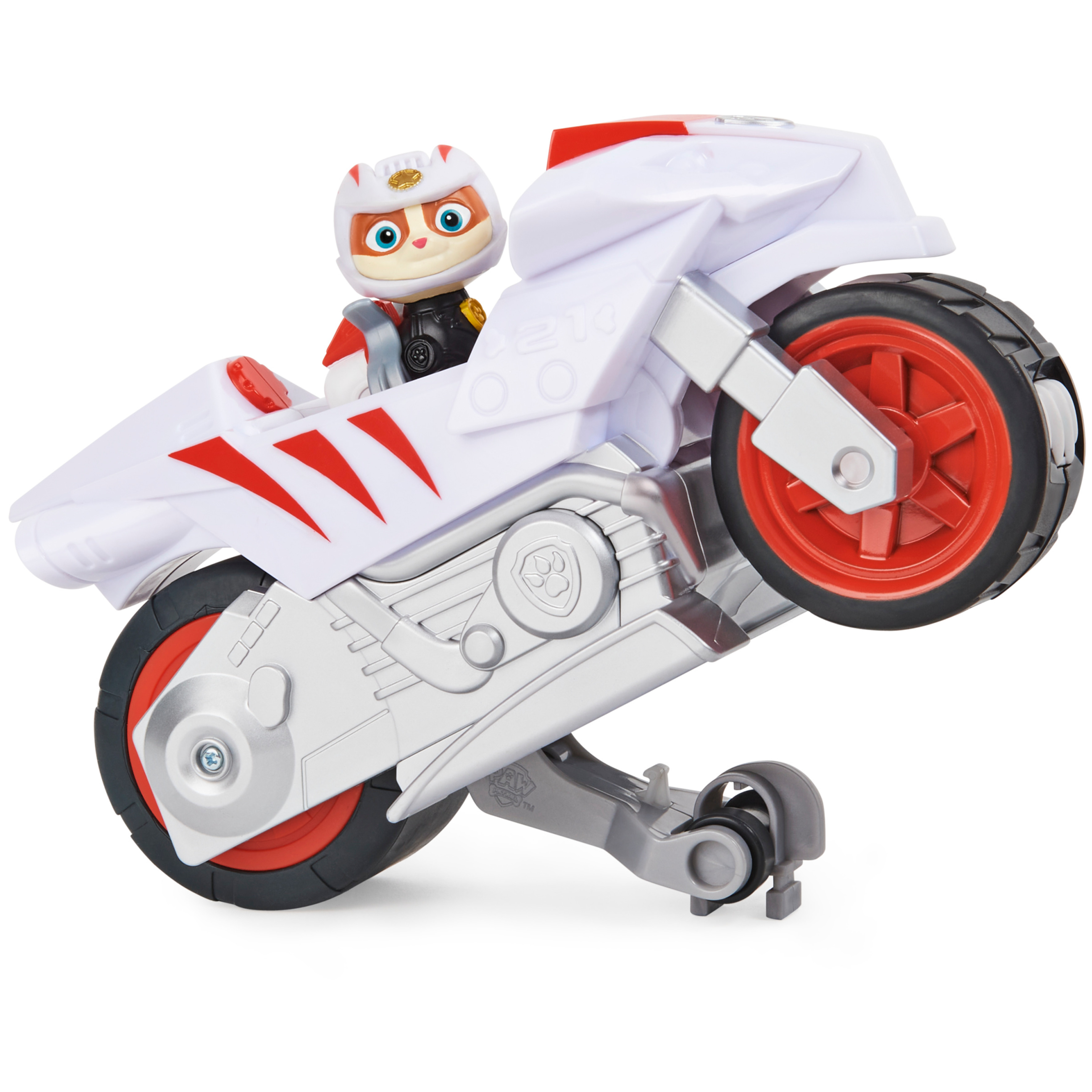 PAW Patrol, Moto Pups Wildcat’s Deluxe Pull Back Motorcycle Vehicle with Wheelie Feature and Toy Figure - image 5 of 8