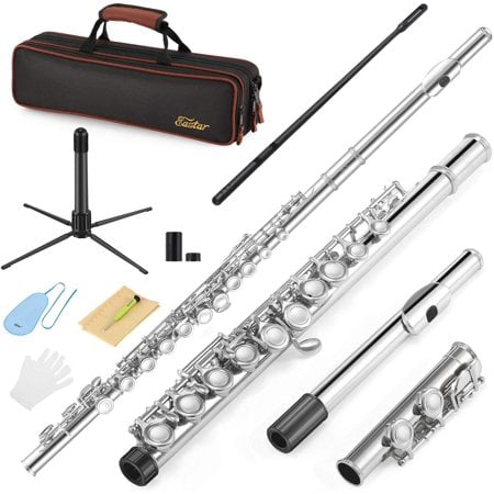 180-NK-N 22 COLORS Available Silver NICKEL/LACQUER Keys Closed C Flute Lazarro+Pro Case,Care Kit CLICK on LISTING to SEE All Colors 