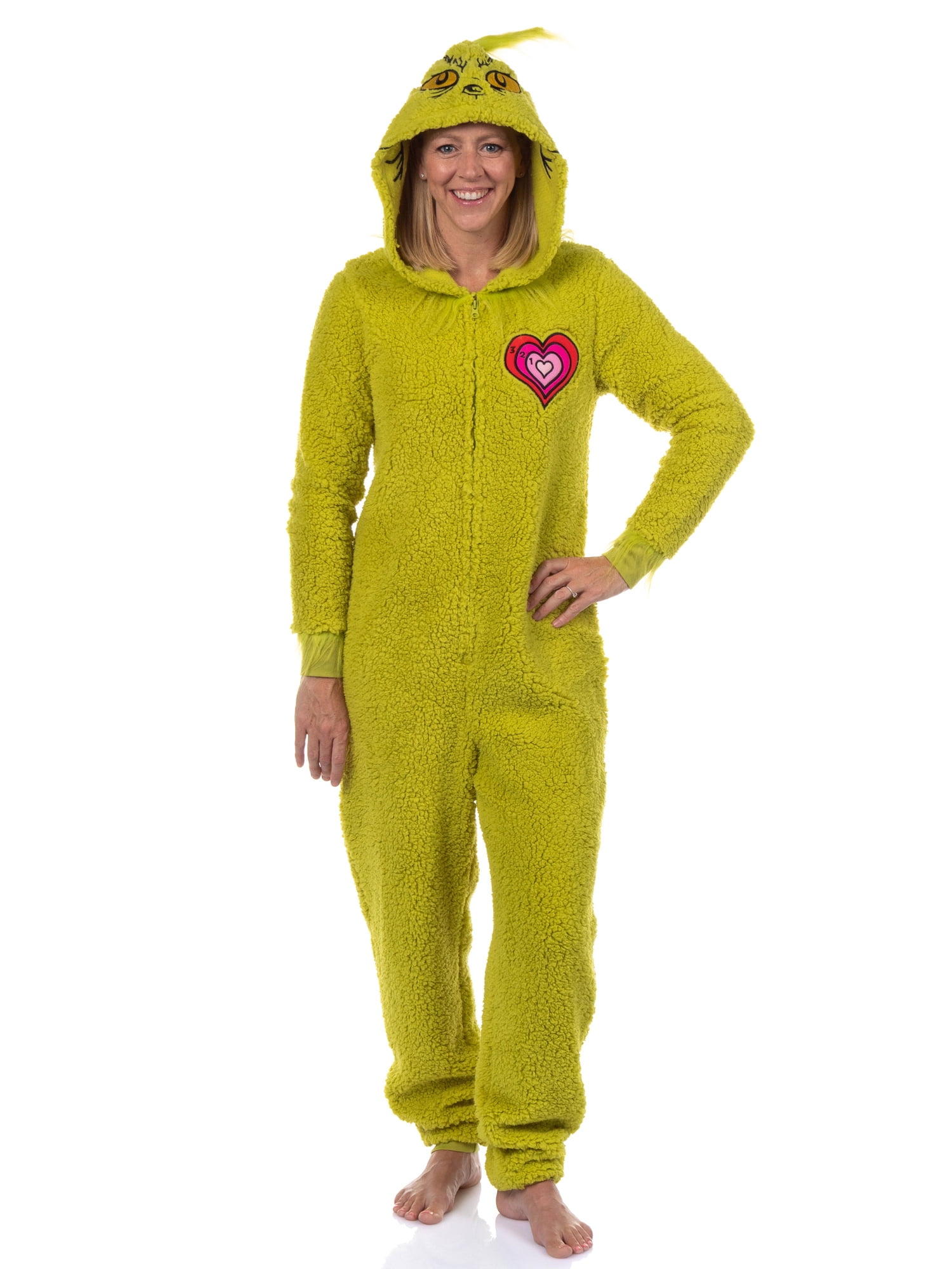 Dr. Seuss Women's The Grinch Christmas Matching Family Pajamas Union Suit, Sizes S-3XL