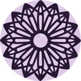 thumbnail image 1 of Ahgly Tapis d'Intérieur Lavable en Machine Carré Transitionnel Fleur Rose, 3 Pieds Carré, 1 of 7