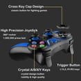 thumbnail image 4 of Mobile Controller for The Most Games, Mobile Gamepad Wireless Game Controller Joystick for Android/iOS, Key Mapping, Shooting Fighting Racing Game-NO Supporting iOS 13.4 or abover (Blue-Black), 4 of 7