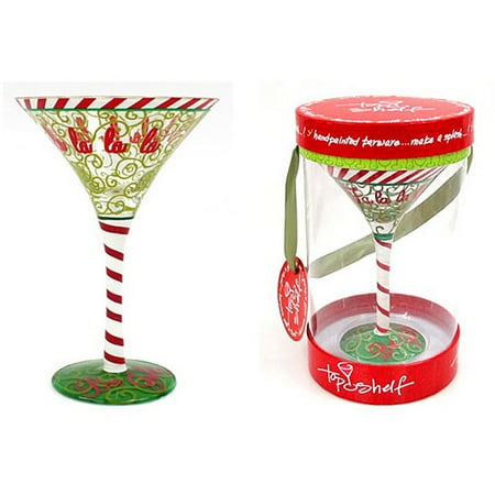 Top Shelf Fa La La La La Martini Glass
