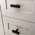 thumbnail image 5 of Alpine Hardware Solid Euro Style Bar Handle Pull | 25Pack ~2" Length | Heavy Stainless Steel Square End T-Knob Pull with a Matte Black Finish | Cabinet Hardware, 5 of 5
