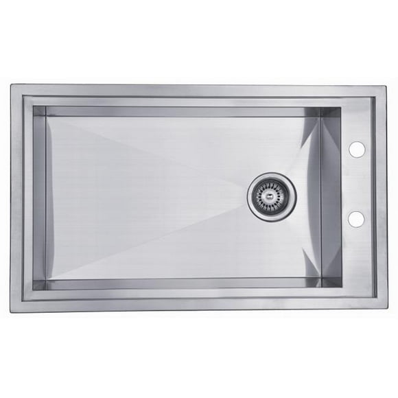 Dawn Kitchen & Bath DSQ2917 31.5 in. L Dual Mount Square Single Bowl - 18 Gauge