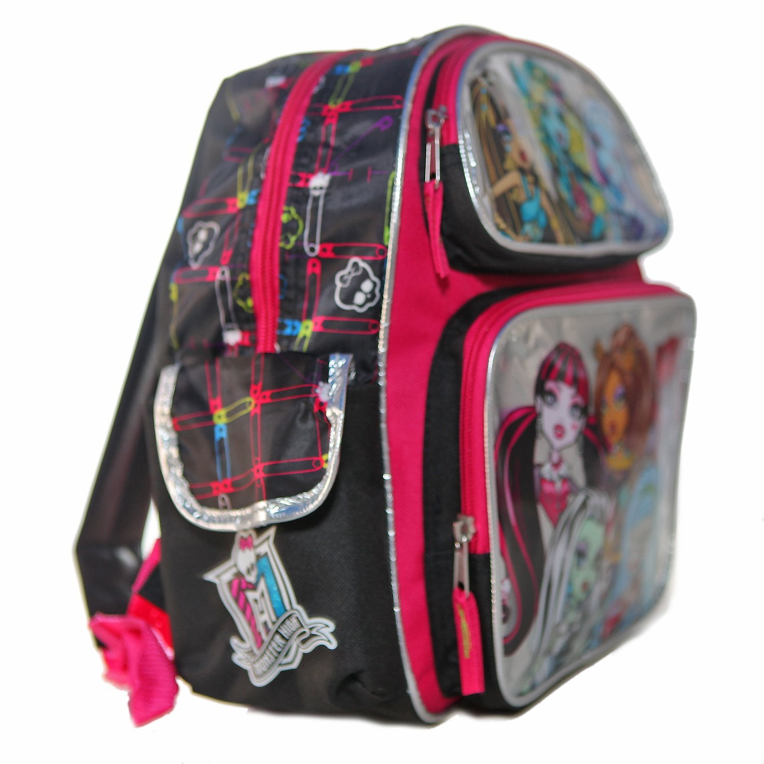 Monster High Small Backpack 12 Inches - - 8 Girls Silver School Bag New 80055 for age 4 Years and Up