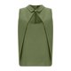 thumbnail image 5 of Tops Casuales sin Mangas para las Mujeres Color Sólido Cuello Redondo Plisado Blusa sin Espalda, Tops de Color Sólido para las Mujeres Respirable Primavera Verano Diario, 5 of 8