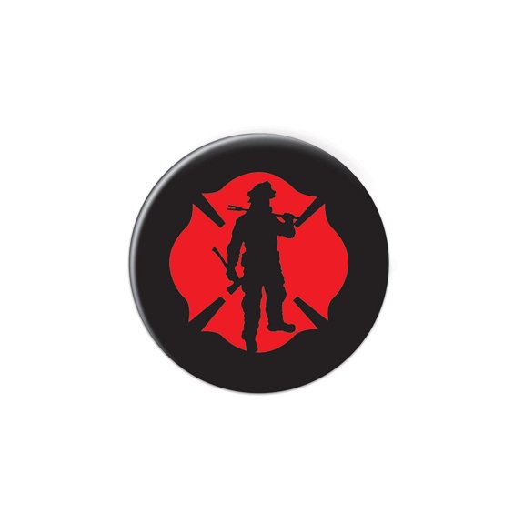 Firefighter w/Maltese Icon Button