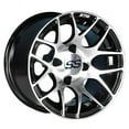 thumbnail image 2 of GTW Pursuit 12" Golf Cart Wheels Black 22" Nomad Tires E-Z-GO & Club Car, 2 of 4