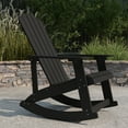 thumbnail image 3 of Merrick Lane All-Weather Polyresin Adirondack Rocking Chair, Black, 3 of 11