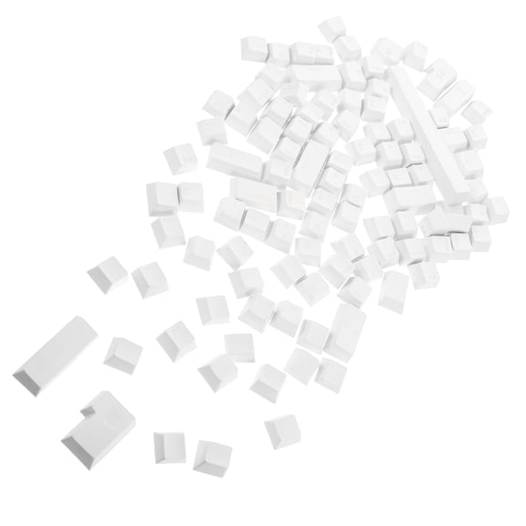 CTIRCHIU 1Set White Pbt Mechanical Keyboard Keycap Set Portable Design for Easy DIY Upgrade