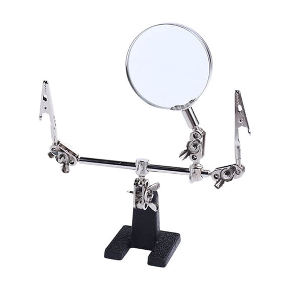 EXHUMKY 1Set Silver Square Metal Magnifying Glass for Jewelry Appraisal Magnifier Watchmaker Loupe 6.1X4.9in