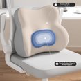 thumbnail image 6 of Back & Lumbar-fitted Chair Cushion, Soft Comfortable Breathable Slow-rebound Memory Foam Seat Pad, for Home / Office / Student Dormitory / Classroom Chairs, 6 of 6