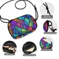 thumbnail image 3 of FORMRS Mini Crossbody Bag for Women Adjustable Rope Shoulder Casual Phone Purse, Vibrant Stained Glass Pattern, 3 of 7