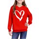thumbnail image 5 of Sudadera con capucha y estampado de corazón de San Valentín, sudadera de manga larga para niños y niñas, chaqueta para niñas de talla mediana y grande., 5 of 7