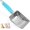 Blue, variant on Metal Cat Litter Scoop,Sturdy Litter Cleaner Corner Shovel,Stainless Steel Mesh Litter Shovel,Easy to Clean Reptile Terrarium Sand Waste(Green)-Christmas