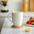 thumbnail image 4 of Panbado, 6-Piece Porcelain Mug Coffee Cup Dinnerware Set, Ivory White Dinner Set, 13 oz/370ml, 4 of 8