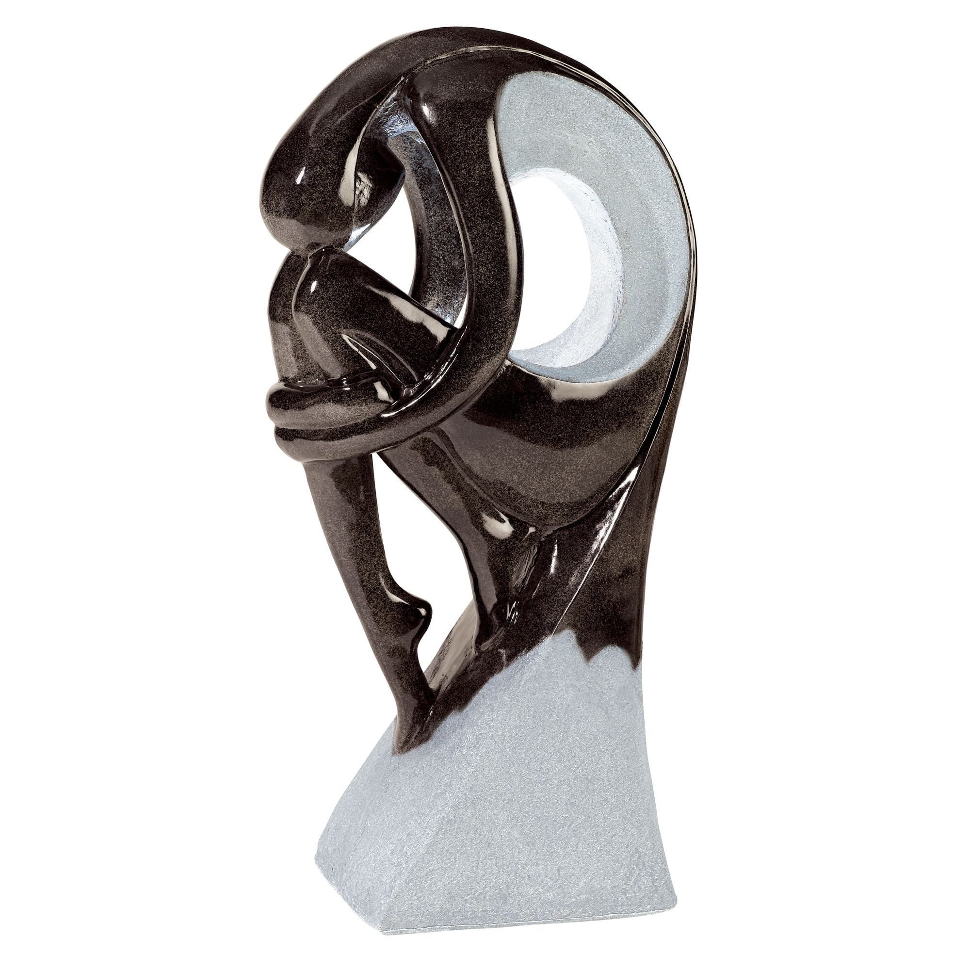 Graceful Form 43" High Large Modern Zen Indoor Outdoor Decor Resin Floor Fountain with Light LED Outside