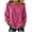 Hot Pink, variant on cocolona Womens Summer Tops 3/4 Sleeve Crew Neck Shirts Dressy Casual Loose Pullover Blouses