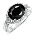 thumbnail image 1 of RYLOS Bagues pour Femmes Bague en Argent Sterling 12X10MM Pierre Précieuse & Diamants Grande Bague pour Doigt Moyen Ou Pointeur Bijoux Onyx d'Octobre Taille 8, 1 of 6