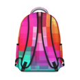 thumbnail image 3 of Pink and Red Checkered Pattern Backpack for School, Cute School Bag with Adjustable Shoulder Straps and Padded Back, 15.3"x11"x7.1", 3 of 5