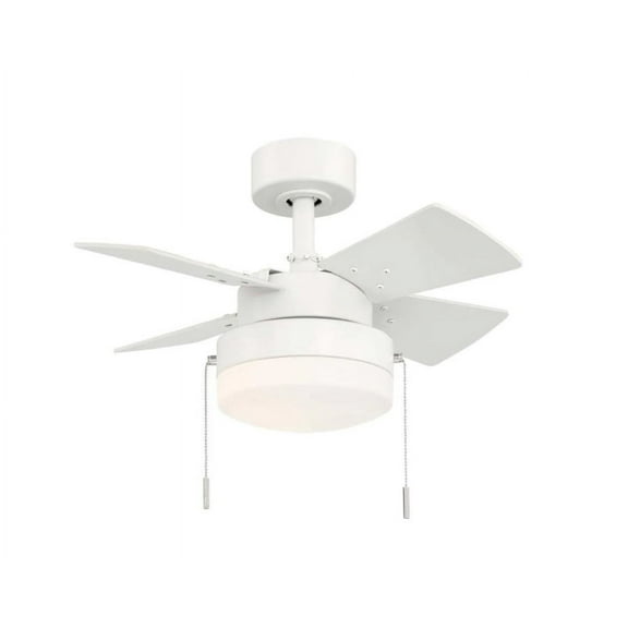 Hampton Bay Metarie II 24 in. Indoor Matte White Ceiling Fan with Light NEW LOT 3712