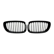 Astra Depot Glossy Black Front Sport Kidney Grille Grill for BMW E46 325Ci 330Ci 2-Door LCI 2003-2006 (1 Pair)